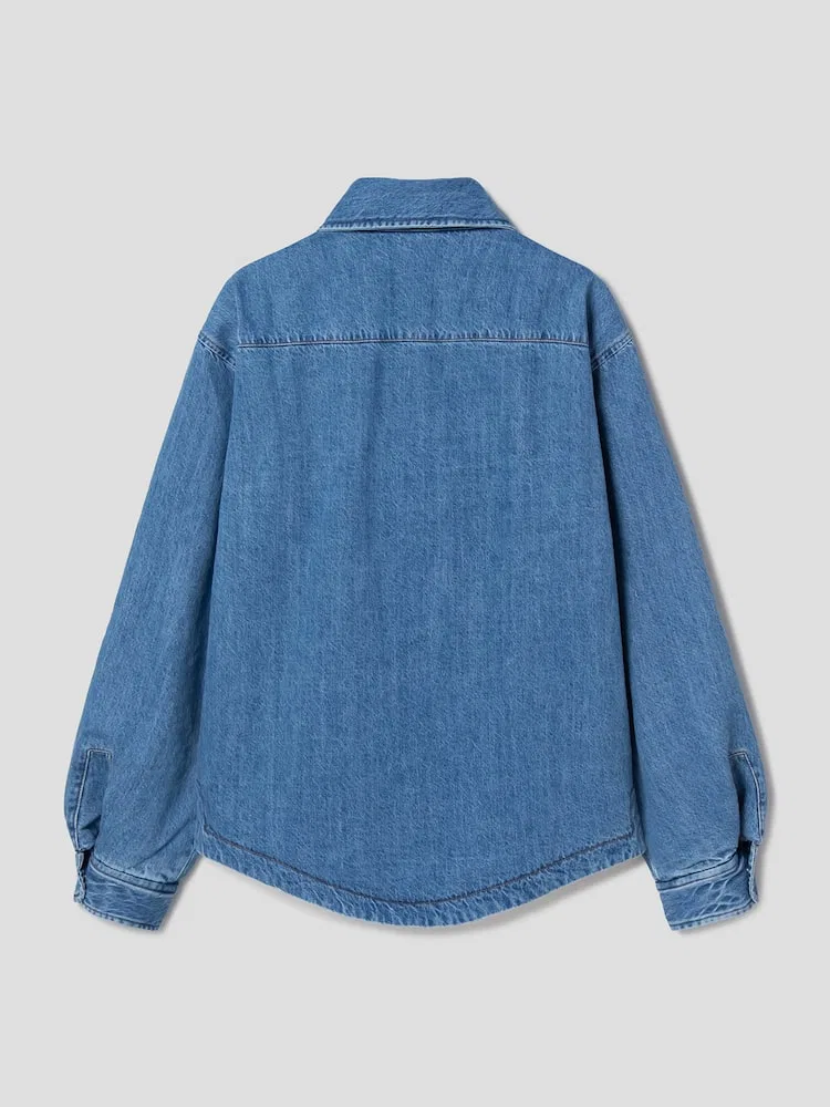 Джинсовая рубашка с утеплителем, Oversize, La Chemise Boulanger JACQUEMUS, Blue — фото 2
