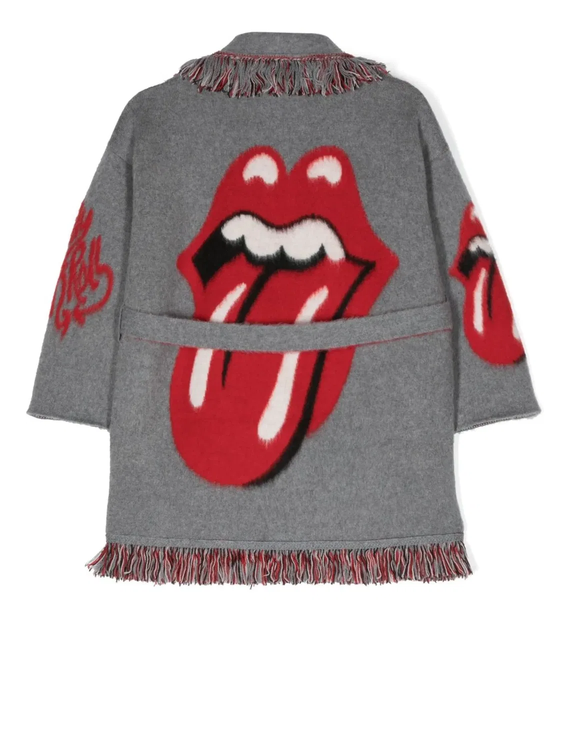 Кардиган с интарсией Rolling Stones Alanui, серый — фото 2