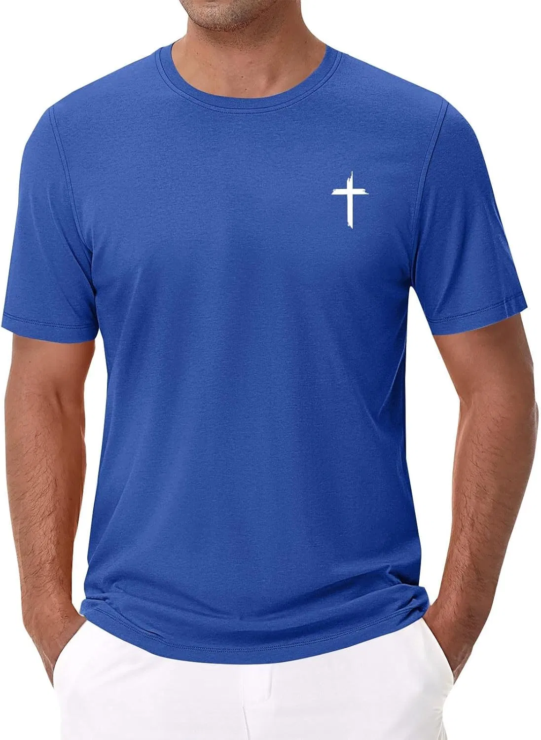 Мужская футболка с пальмой, короткий рукав, Casual, Blue