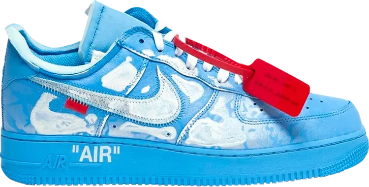 

Лимитированные кроссовки Nike Off-White x Cassius Hirst x Air Force 1 Low '07 'MCA', синий