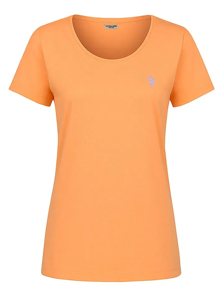 Футболка оранжевая U.S. Polo Assn., оранжевый