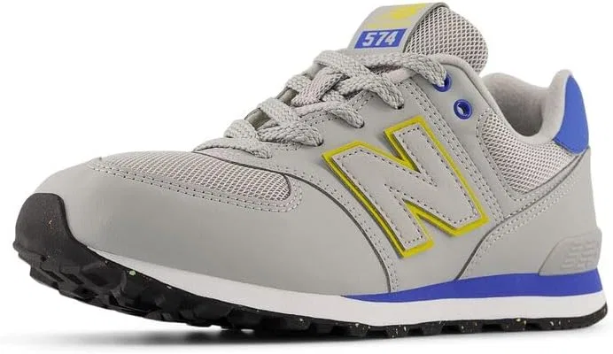 Детские кроссовки для девочек со шнуровкой 574 V1 New Balance, Raincloud/Blue Bird