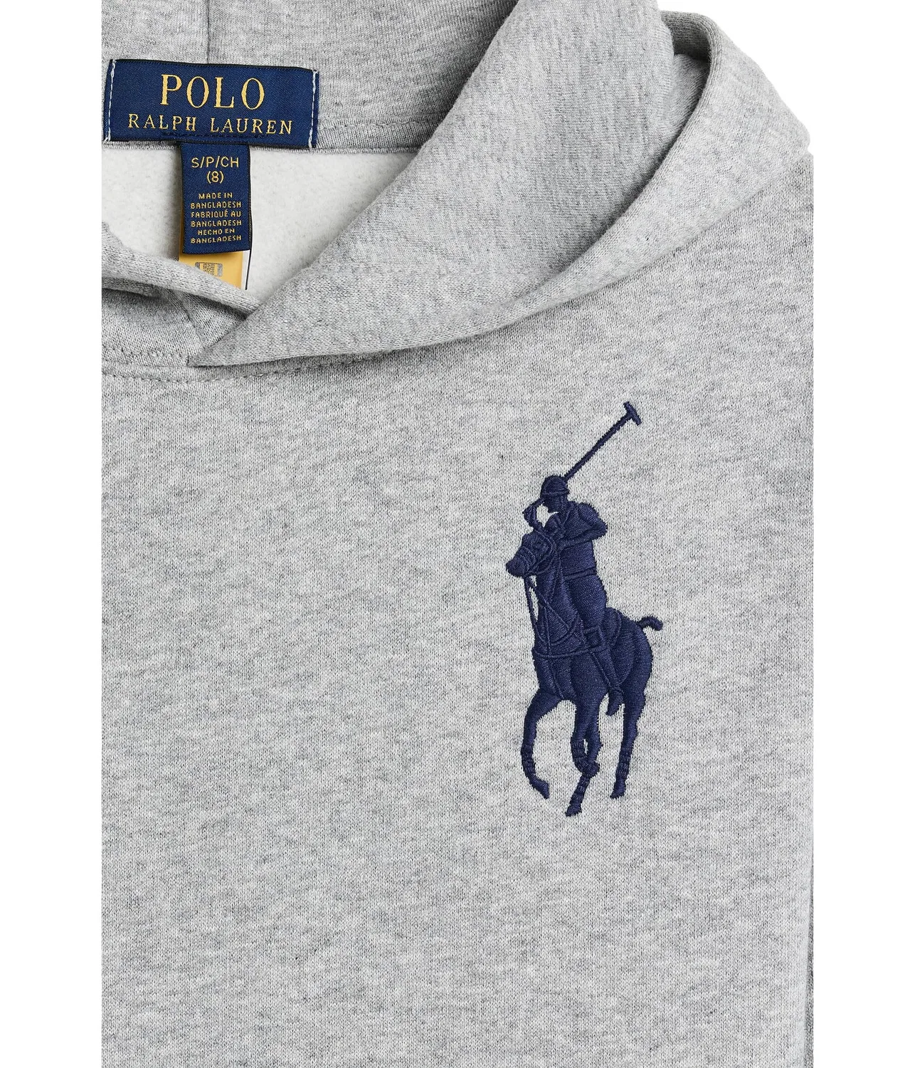 Флисовая толстовка Big Pony (для детей постарше) Polo Ralph Lauren Kids, Andover Heather — фото 3