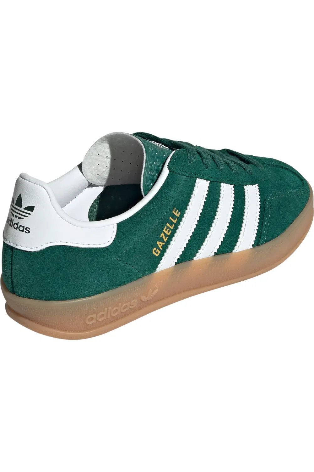 Кроссовки детские повседневные Gazelle Indoor adidas, Green/White/Gum — фото 3