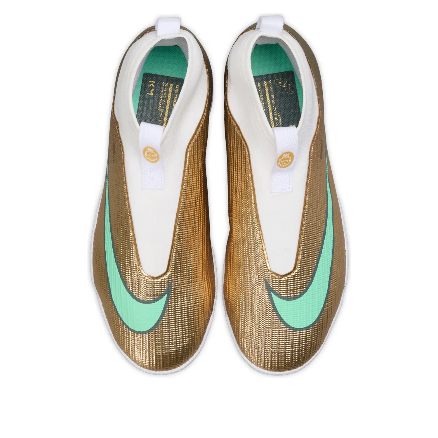 Детские кроссовки Jr. Mercurial Superfly 11 Academy TF High 'Kylian Mbappe Golden Boot' Nike, Metallic Gold/Green Glow — фото 3