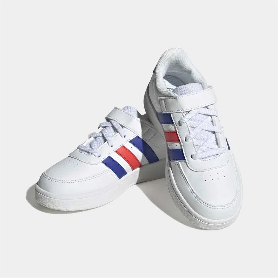 Детские повседневные кроссовки на шнуровке с полосатым принтом adidas HP8964, Белый — фото 4