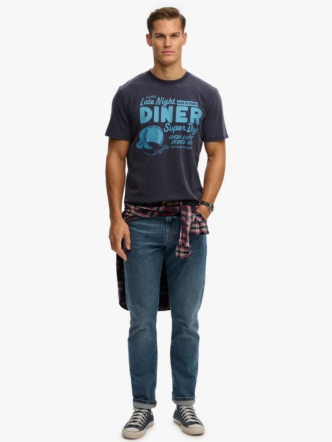 Футболка свободного кроя Local Business Superdry, синий — фото 4