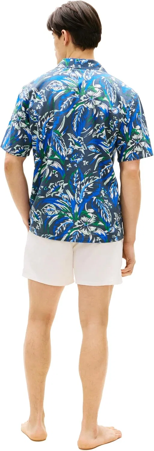 Мужская рубашка из хлопка с коротким рукавом Tommy Hilfiger, Vintage Hawaiian Desert Sky — фото 4