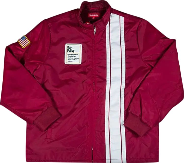

Куртка Supreme Pit Crew Jacket 'Maroon', красный