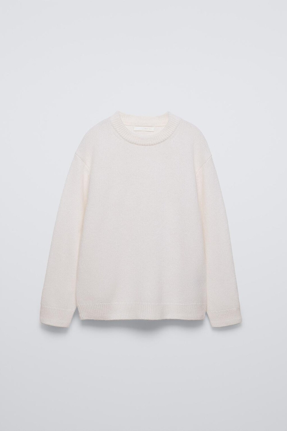 

Вязаный свитер из 100% кашемира ZARA, устрично-белый