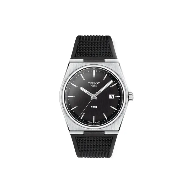 

TISSOT Часы Classic Collection Quartz Movement Men's Watch Watch 40mm Black Dial Stainless Steel Case Rubber Strap