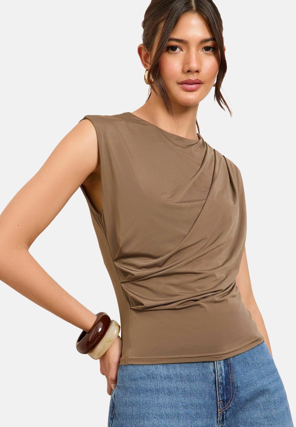 

Топ REGULAR FIT-SLINKY DRAPE Friends Like These, коричневый