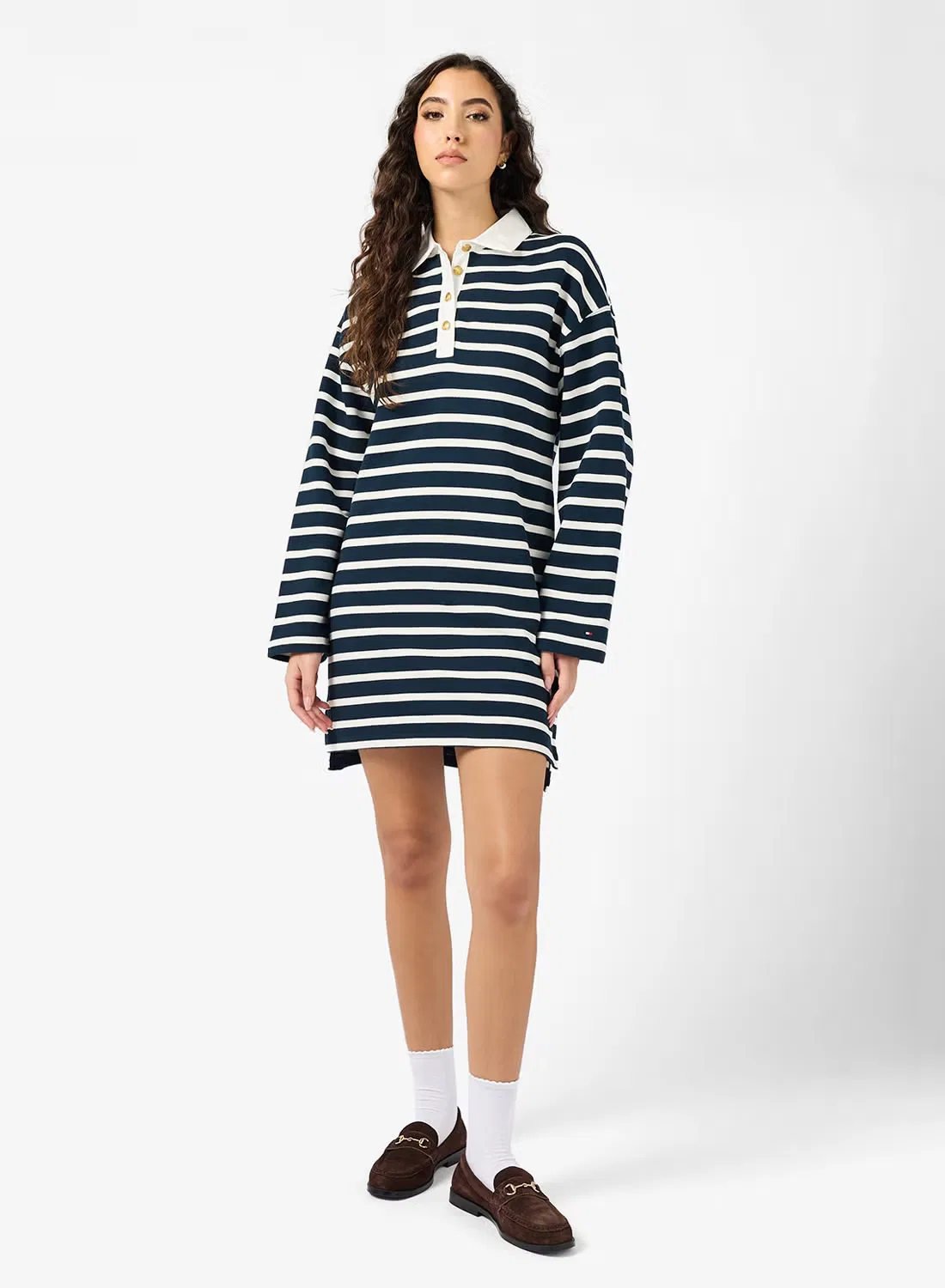 Платье-футболка с принтом в полоску Tommy Hilfiger, мультиколор