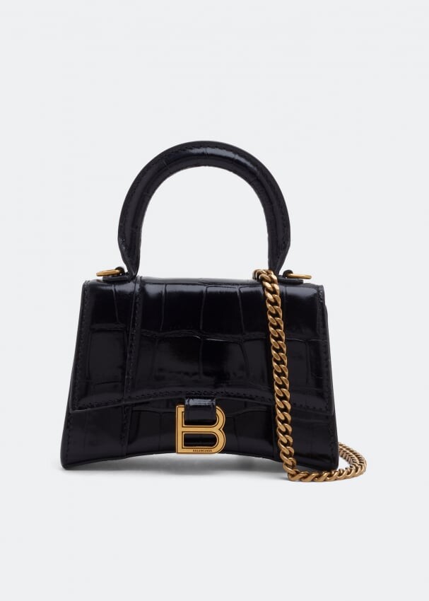 

Сумка BALENCIAGA Hourglass mini chain bag, черный