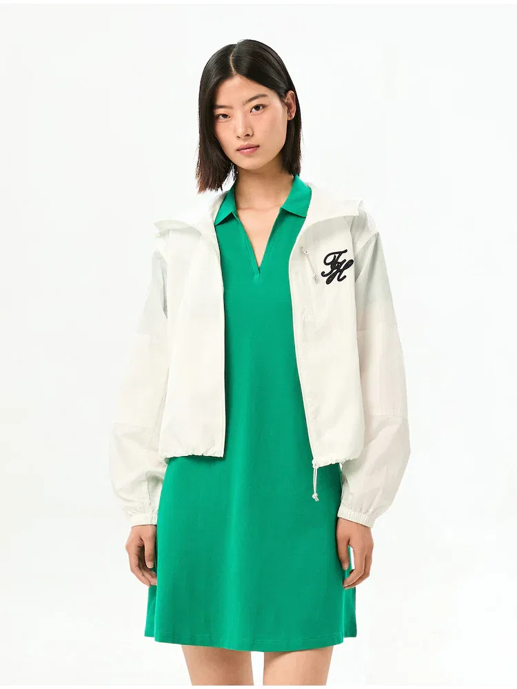 Платье поло с открытым воротом Script TOMMY HILFIGER, Green — фото 3
