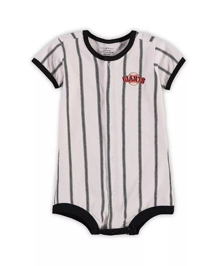 

Белый комбинезон в полоску для мальчиков и девочек San Francisco Giants Power Hitter Outerstuff