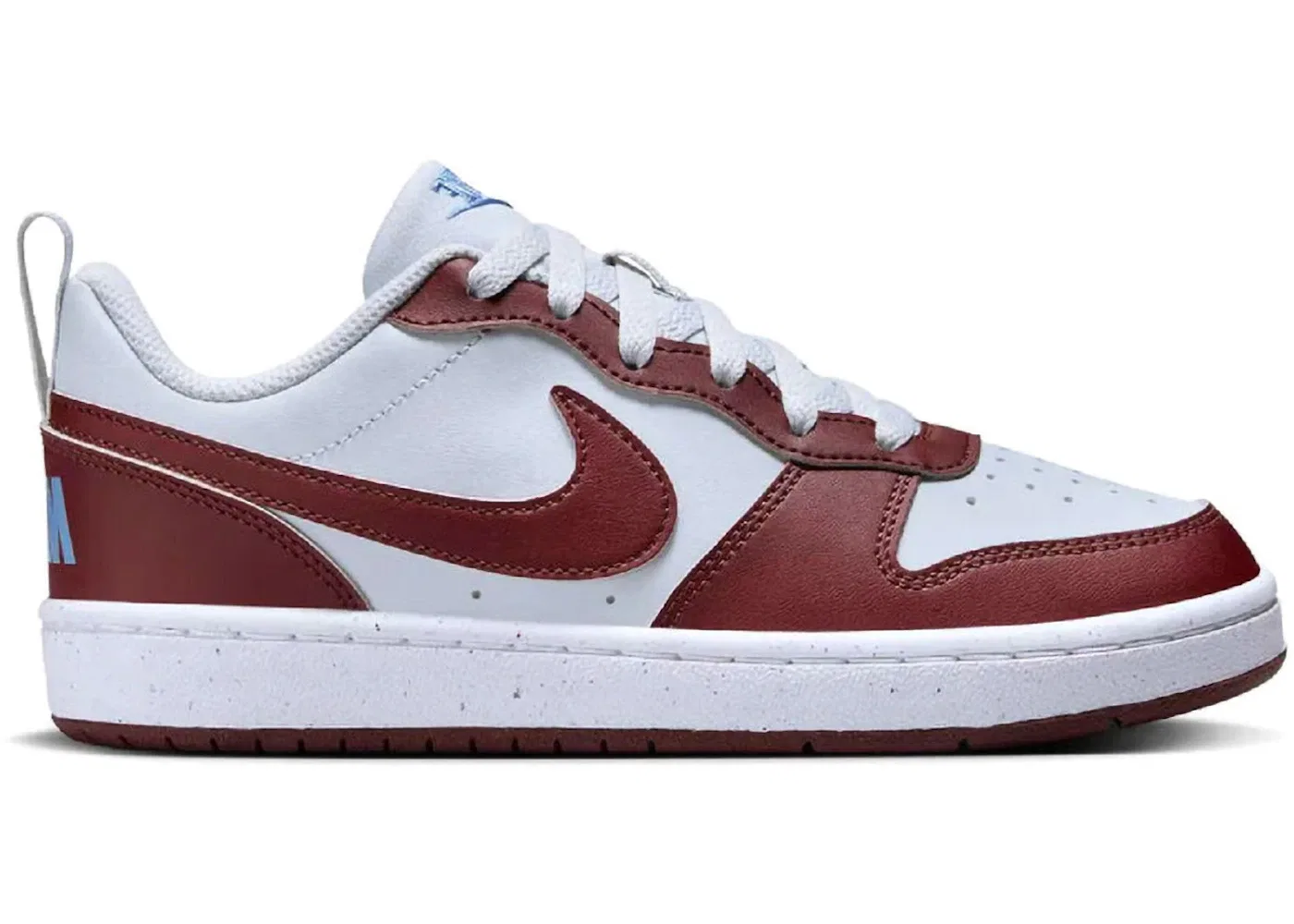 Детские Кроссовки Низкие Nike Court Borough Low Recraft Nike, Pure Platinum/Blue Beyond/White/Dark Team Red