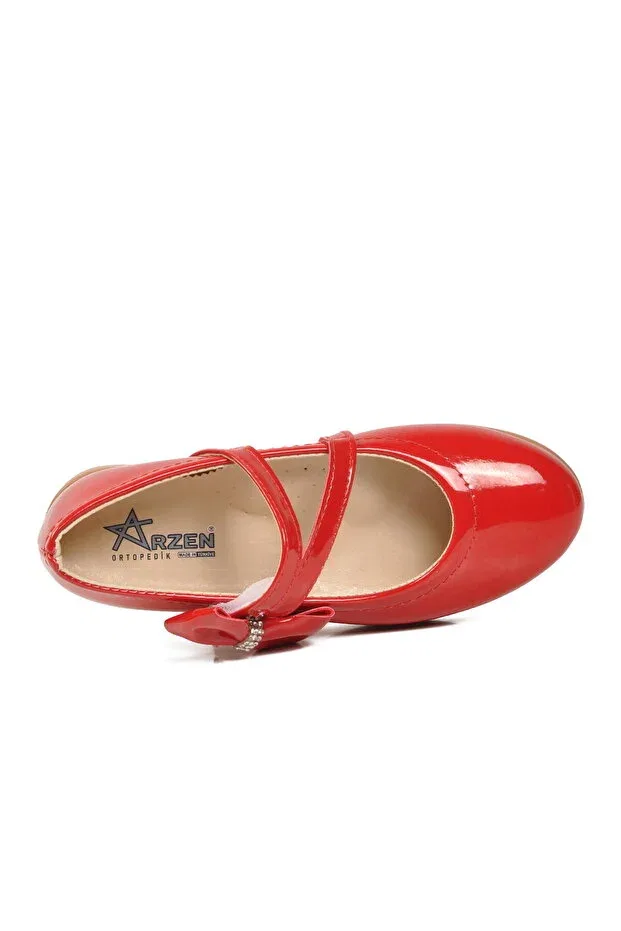 Детские балетки для девочек из лаковой кожи Ayakmod, Red Patent Leather — фото 4