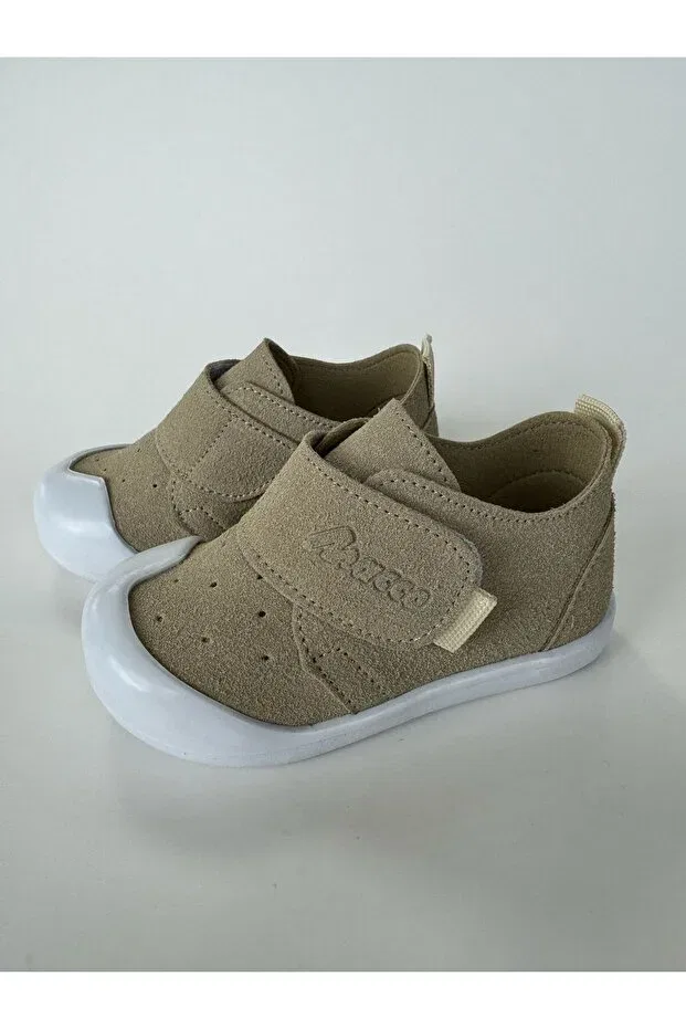 Детские туфли для девочек без каблука Macco Shoes, Beige — фото 2