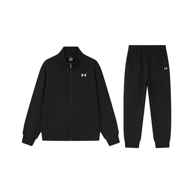 Детский спортивный костюм со стойкой-воротником Under Armour, Beige Heather Gray — фото 3
