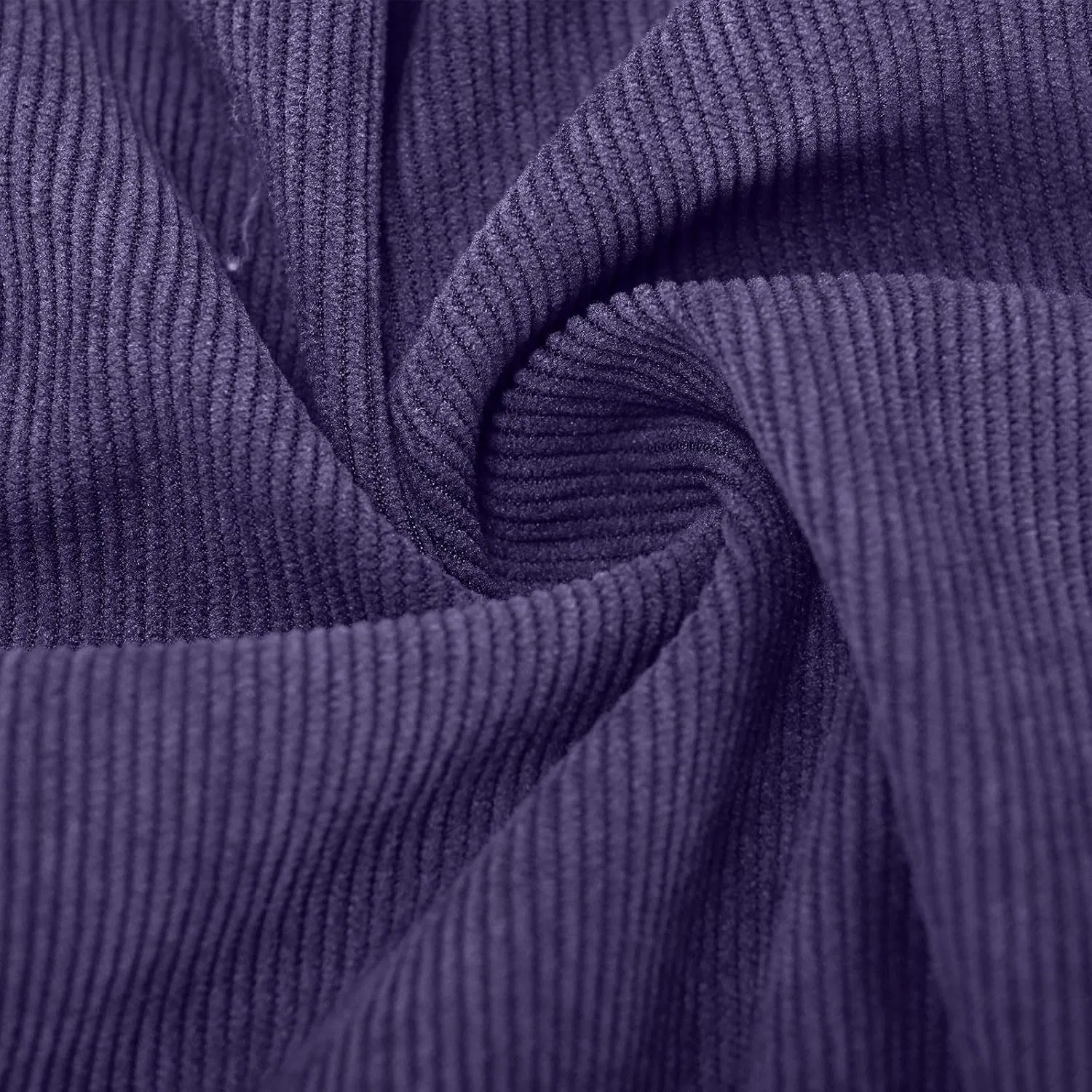Женское мини-платье А-силуэта из вельвета с карманами, Purple — фото 2