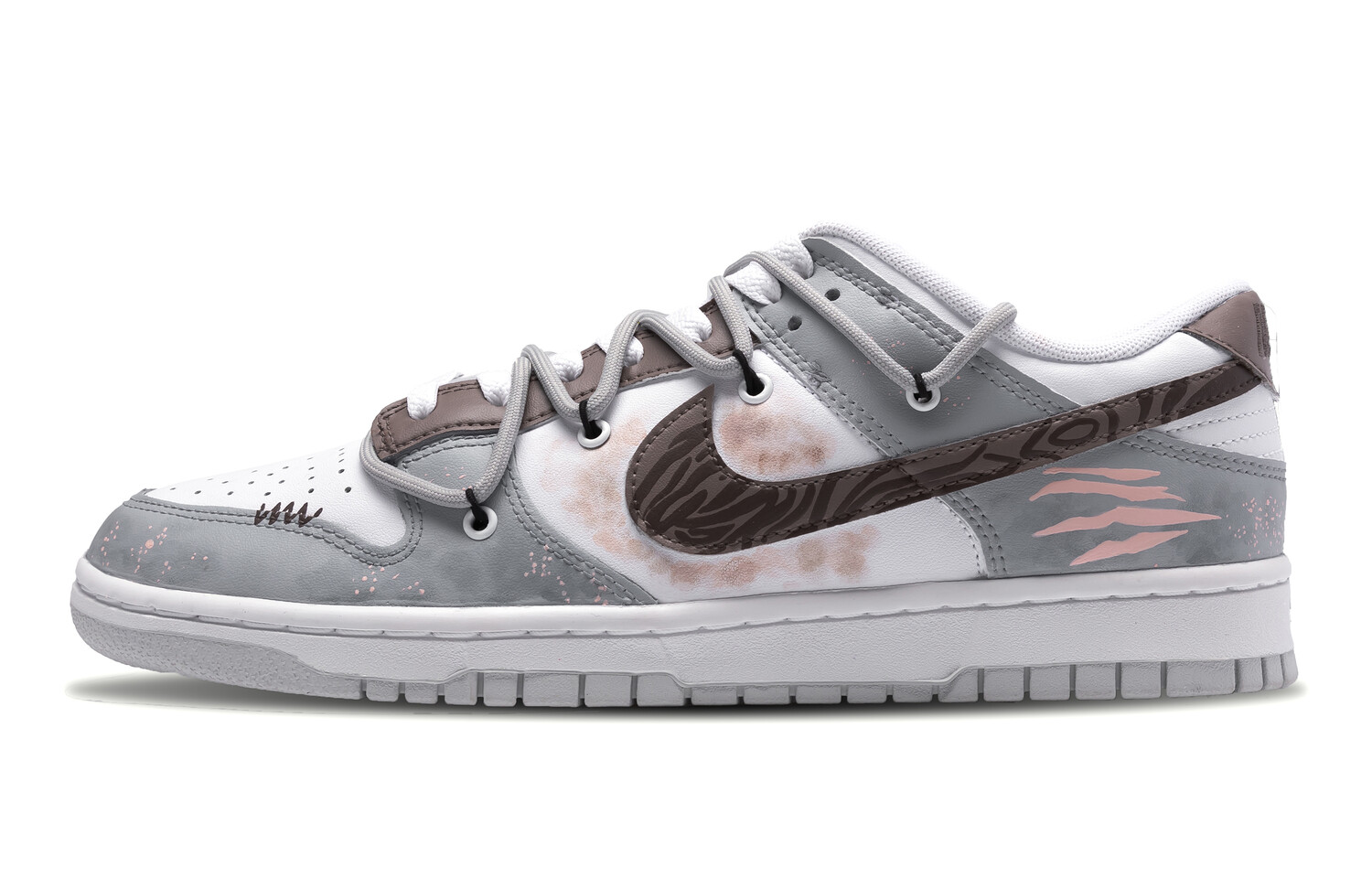 

Кроссовки Nike Dunk Skateboarding Shoes Men Low-top Brown/Gray, серый