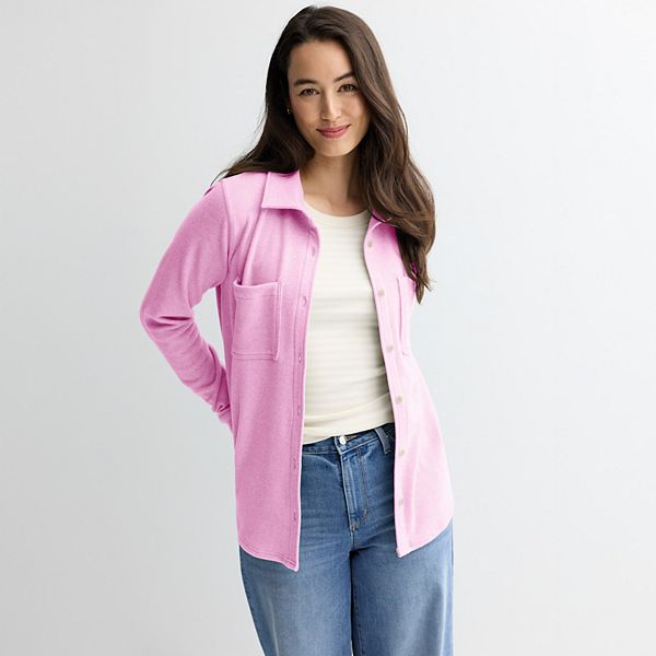 

Футболка Petite Sonoma Goods For Life, Medium Pink Twill
