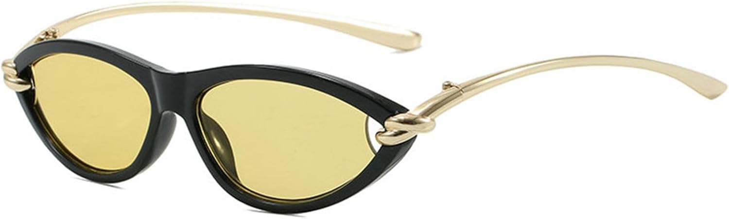 

Солнцезащитные очки Helena Retro Oval Cat Eye для женщин, модные солнцезащитные очки в стиле Y2k с градиентным переходом, дизайнерские солнцезащитные очки 90-х годов, защита от ультрафиолета UV400, C3
