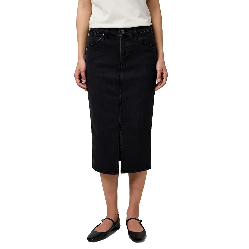 

Юбка Wrangler 112371159 Pencil Slim Fit denim skirt, черный