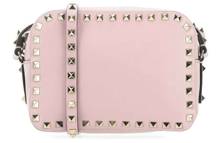 

Valentino Кожаная сумка через плечо женская розовая