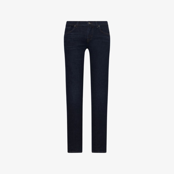 

Узкие зауженные джинсы с низкой посадкой Slimmy из эластичного денима 7 For All Mankind, цвет oak
