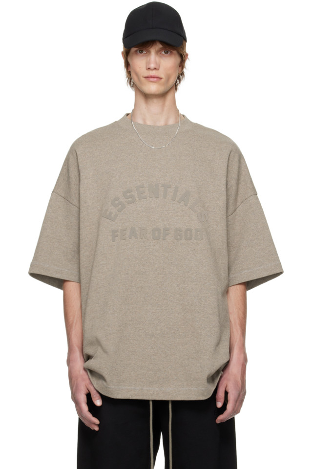 

Футболка с бондингом Fear Of God Essentials, серый