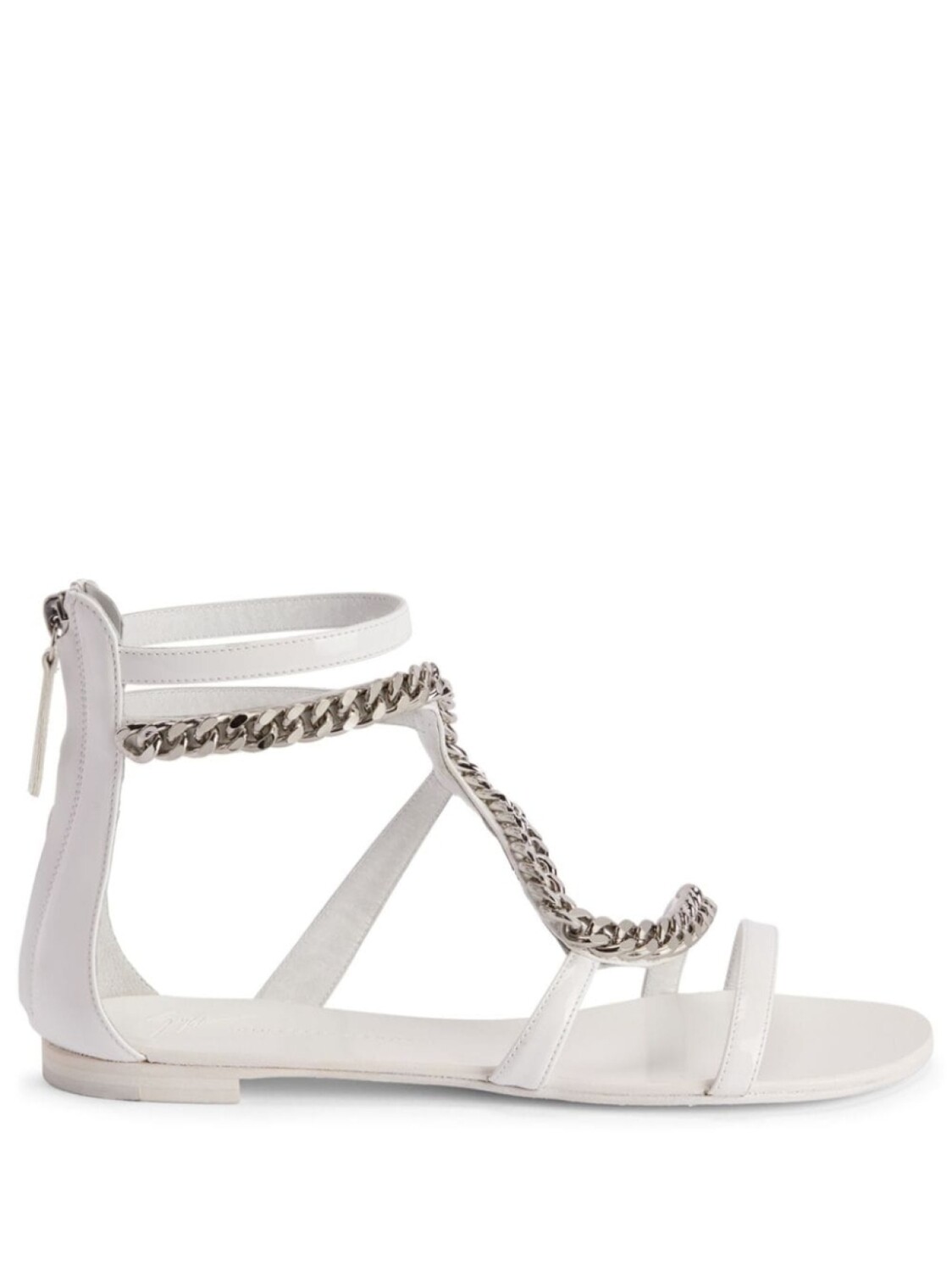 Giuseppe Zanotti сандалии Samantha с цепочками, белый