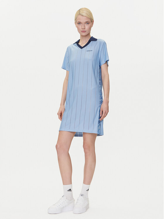 Платье на каждый день обычный крой Liberty London Tonal Football JC5313 Adidas, синий — фото 2