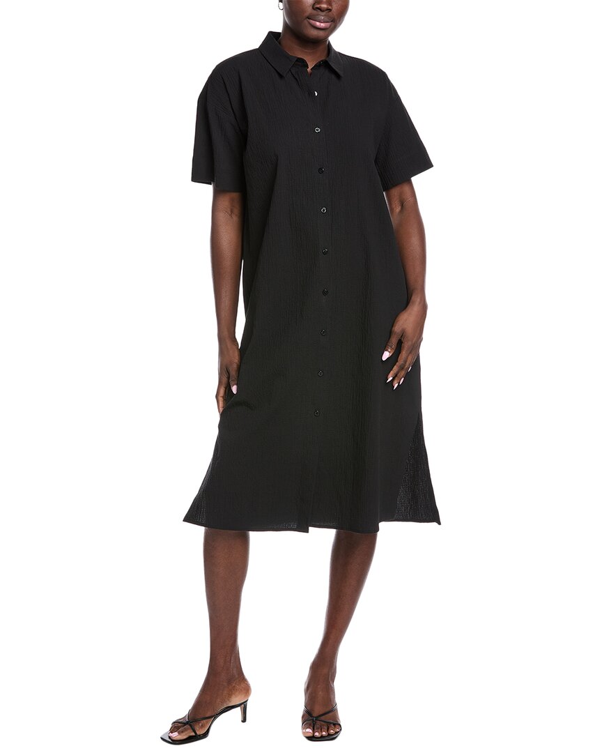 

EILEEN FISHER Классическое платье-рубашка с воротником, черный