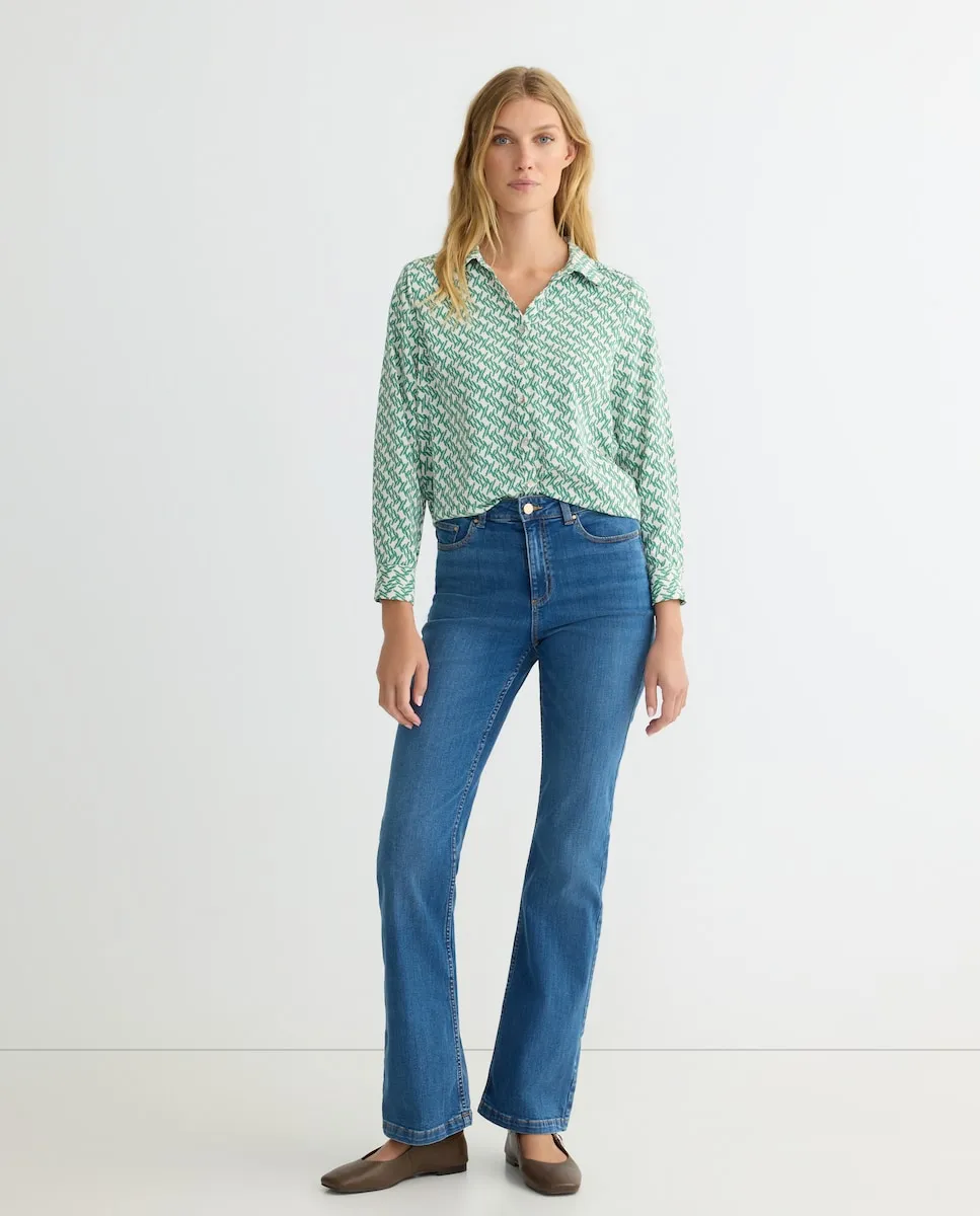 

Женская рубашка с длинным рукавом с принтом Zermatt, зеленый