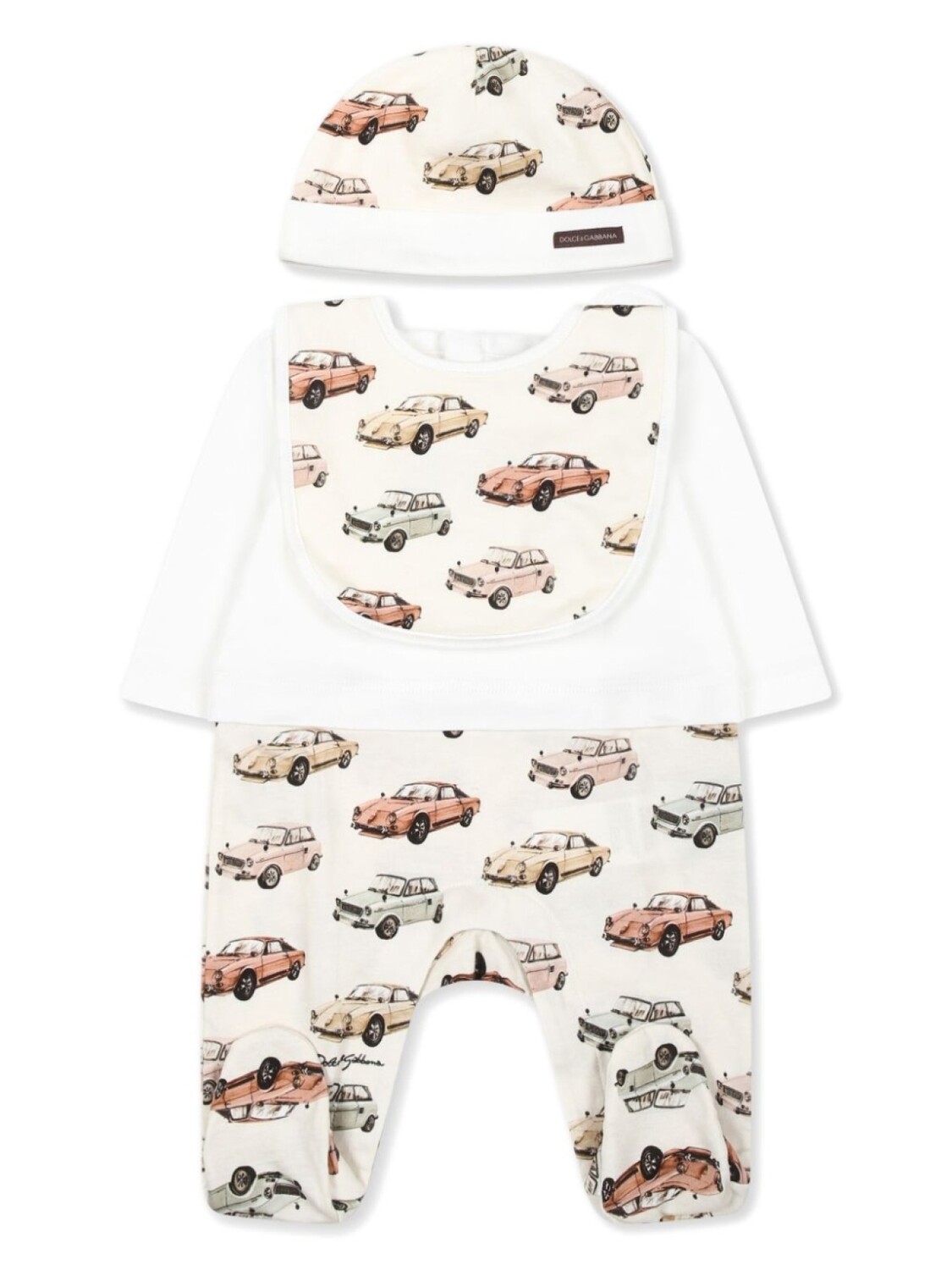 

Dolce & Gabbana Kids комплект из хлопковых брюк с логотипом-аппликацией, белый