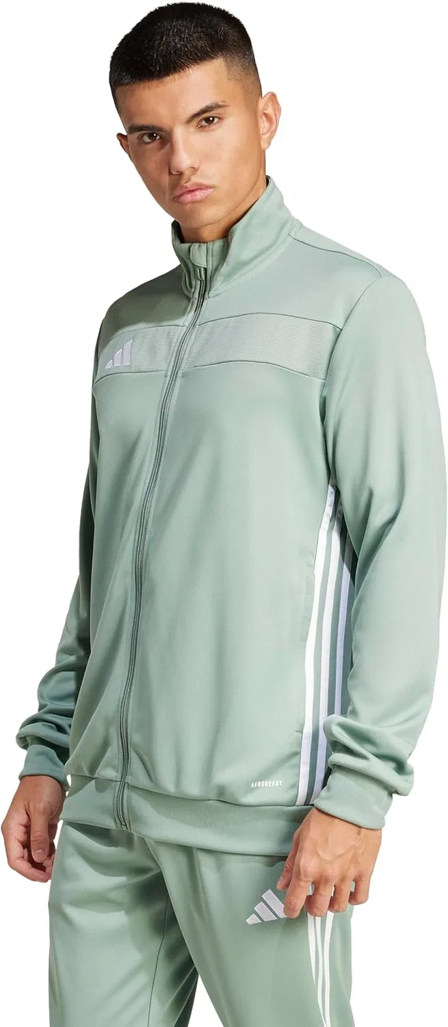Тренировочная куртка adidas Tiro 25 Essentials, Silver Green/White — фото 2