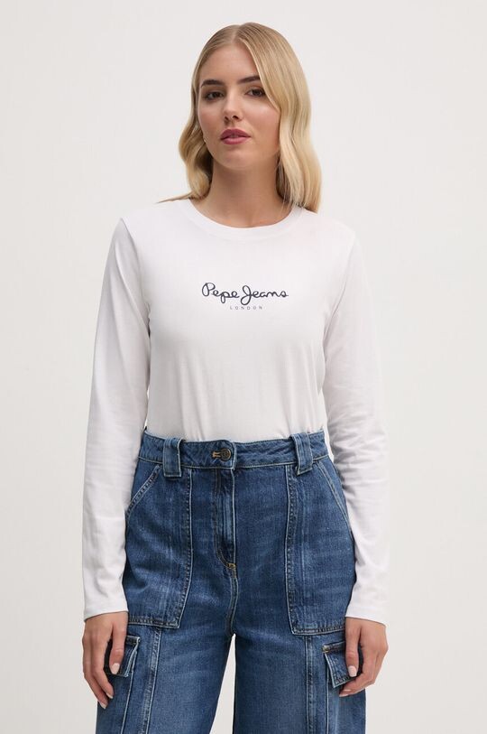 

Хлопковая рубашка FIORE LS с длинными рукавами Pepe Jeans, белый