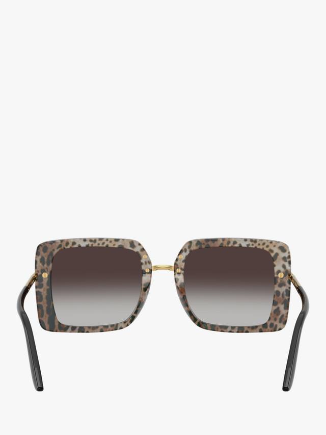 DG4491 женские квадратные солнцезащитные очки Dolce & Gabbana, Black/Grey Gradient — фото 4