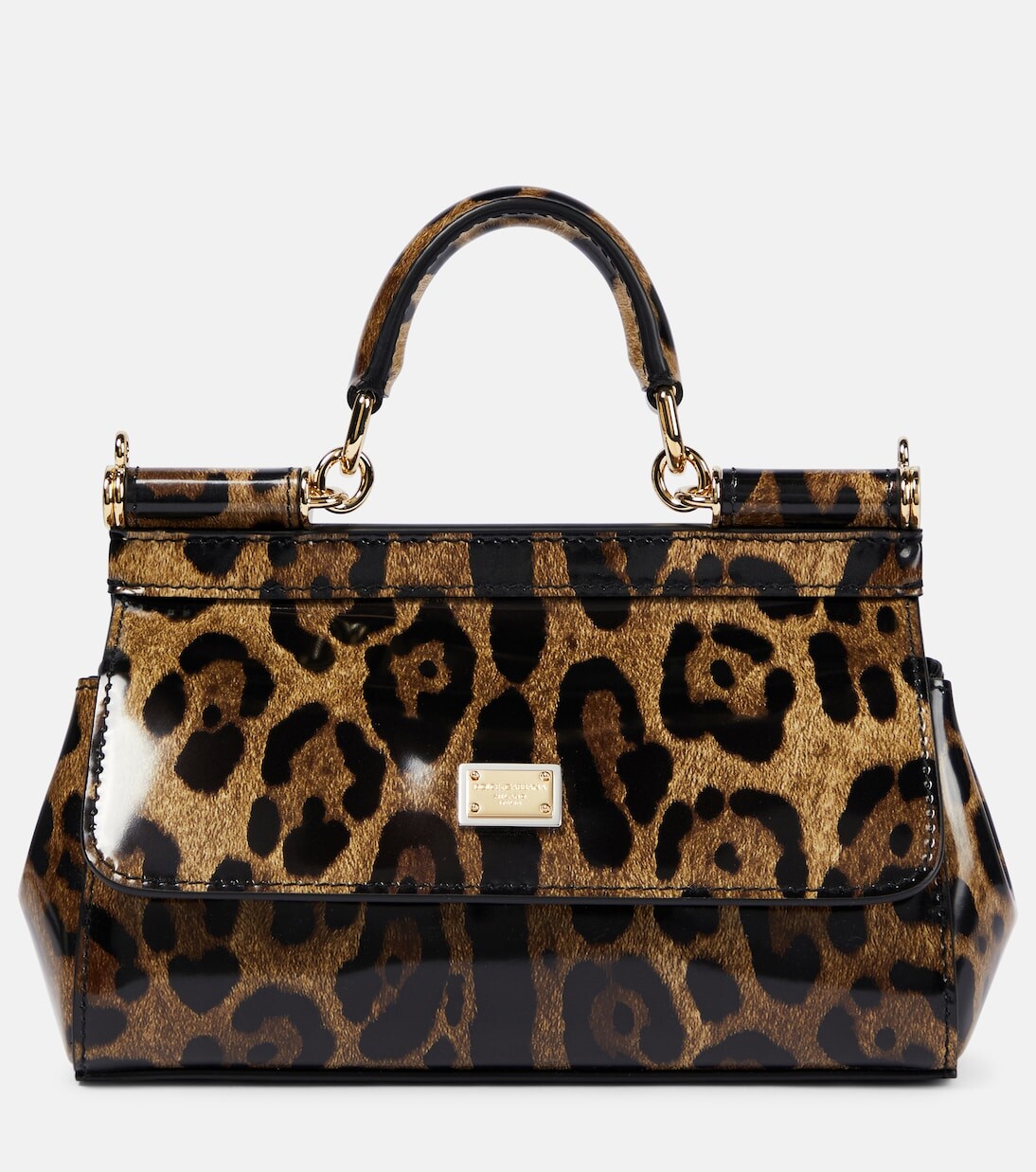

Маленькая кожаная сумка на плечо x kim sicily Dolce&Gabbana, коричневый