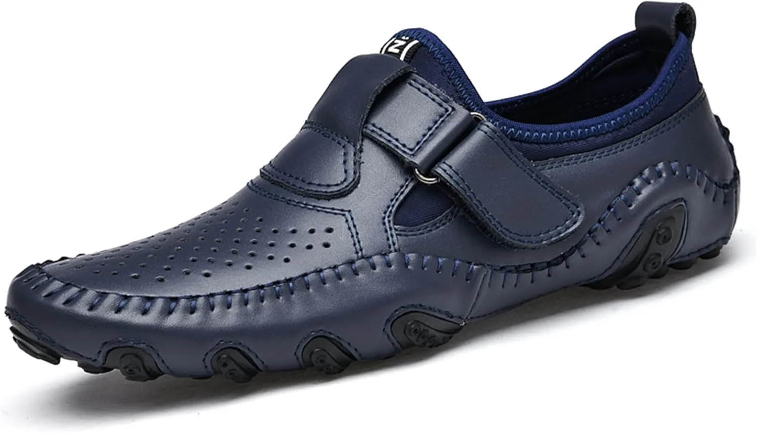 

Мужские классические кожаные повседневные туфли, офисные лоферы без шнурков, мягкие и удобные обувь для вождения и прогулок Abborora, синий