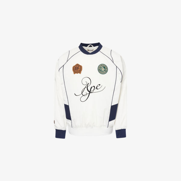 

Бомбер A Bathing Ape Bape свободного кроя с логотипом, белый