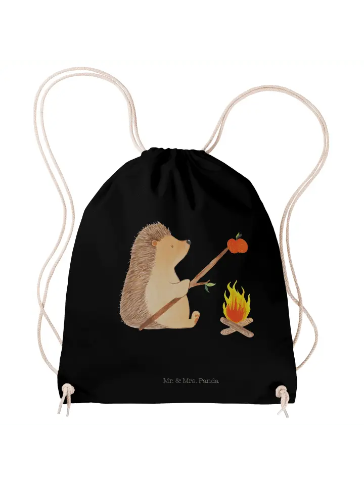 

Спортивная сумка Mr & Mrs Panda Sportbeutel Igel Grillen ohne Spruch, черный