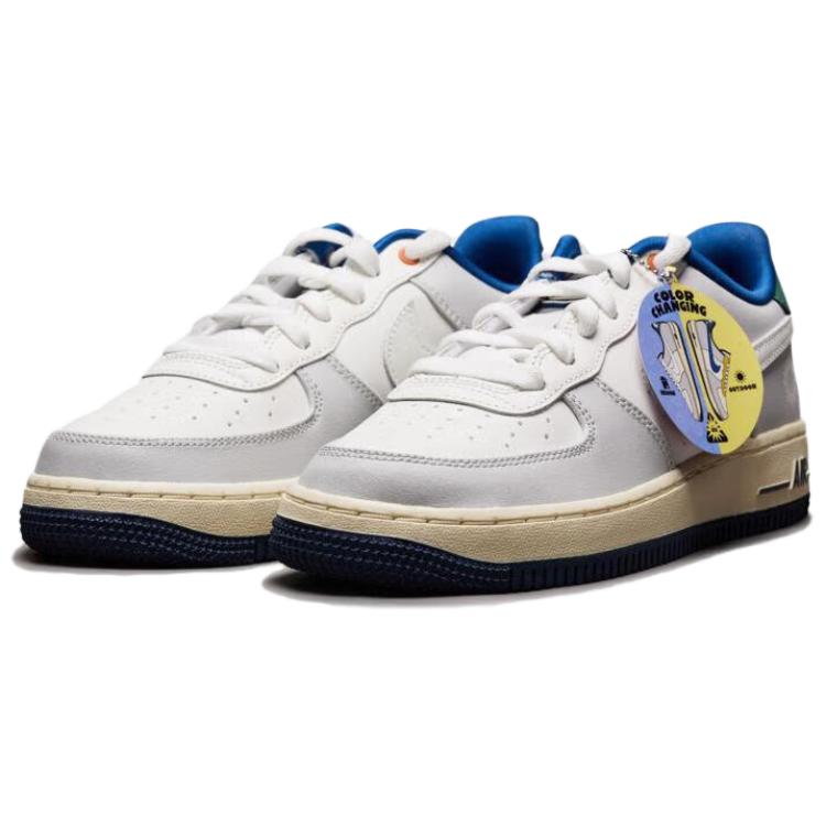 Nike Air Force 1 LV8 'Sail White Thunder Blue' GS, серый белый — фото 3