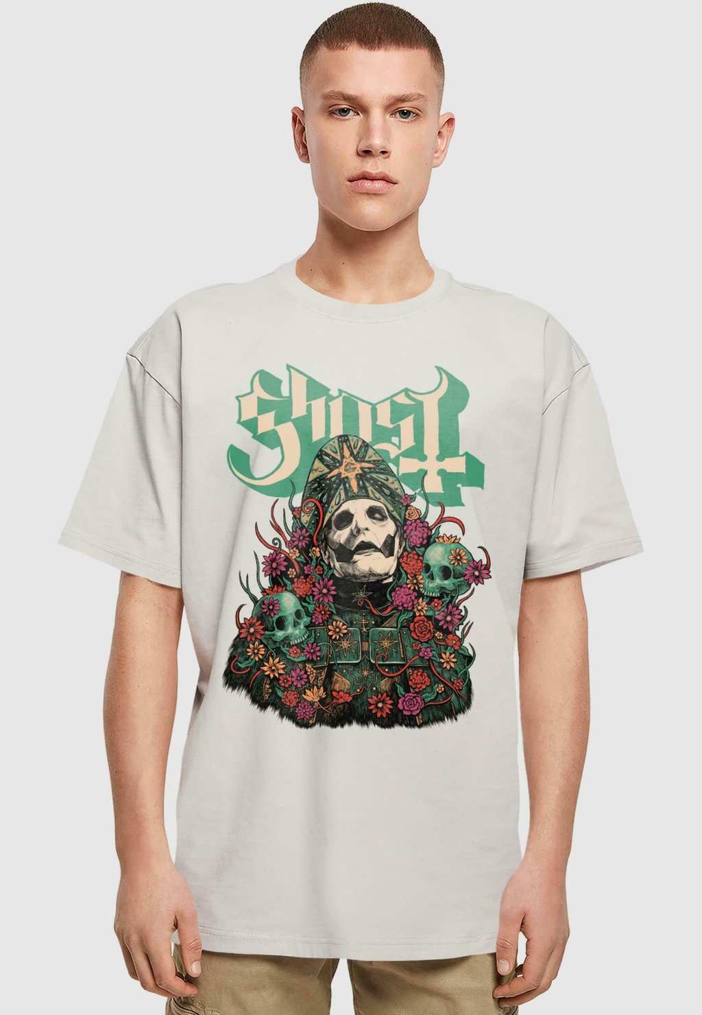 

Футболка с принтом GHOST- BLISS HEAVY Merchcode, светло-серый
