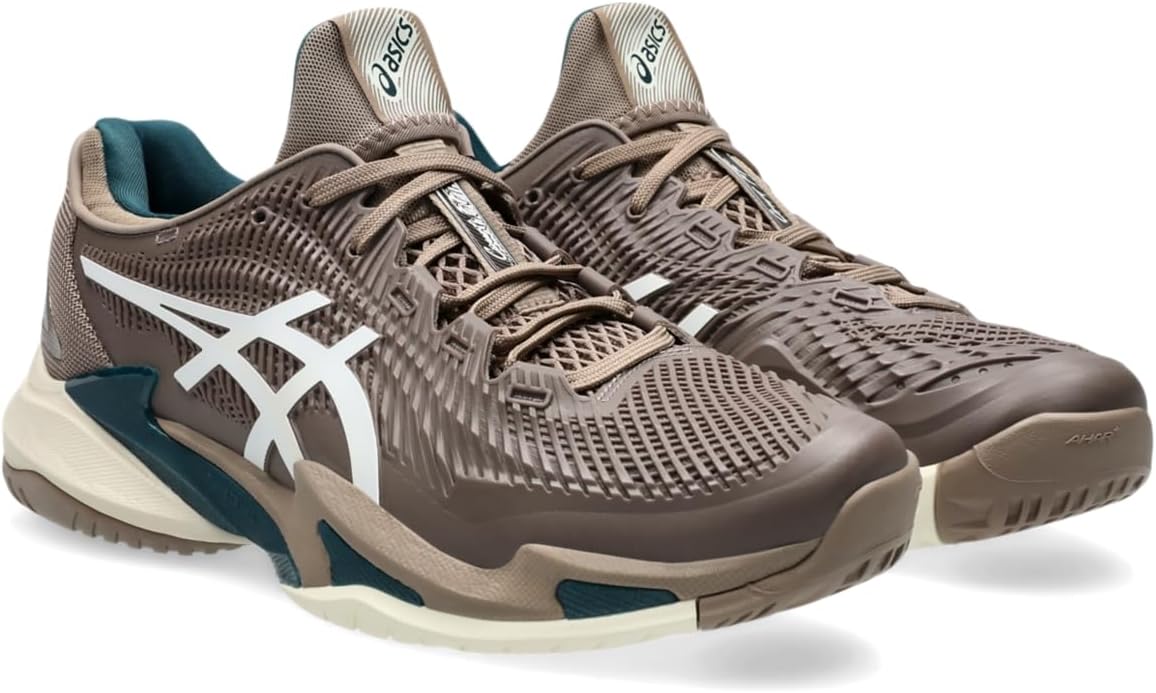 Теннисные кроссовки Asics Men's Court FlyteFoam 3, белый/коричневый — фото 2