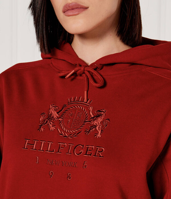 Толстовка женская Tommy Hilfiger университетская, красный — фото 4