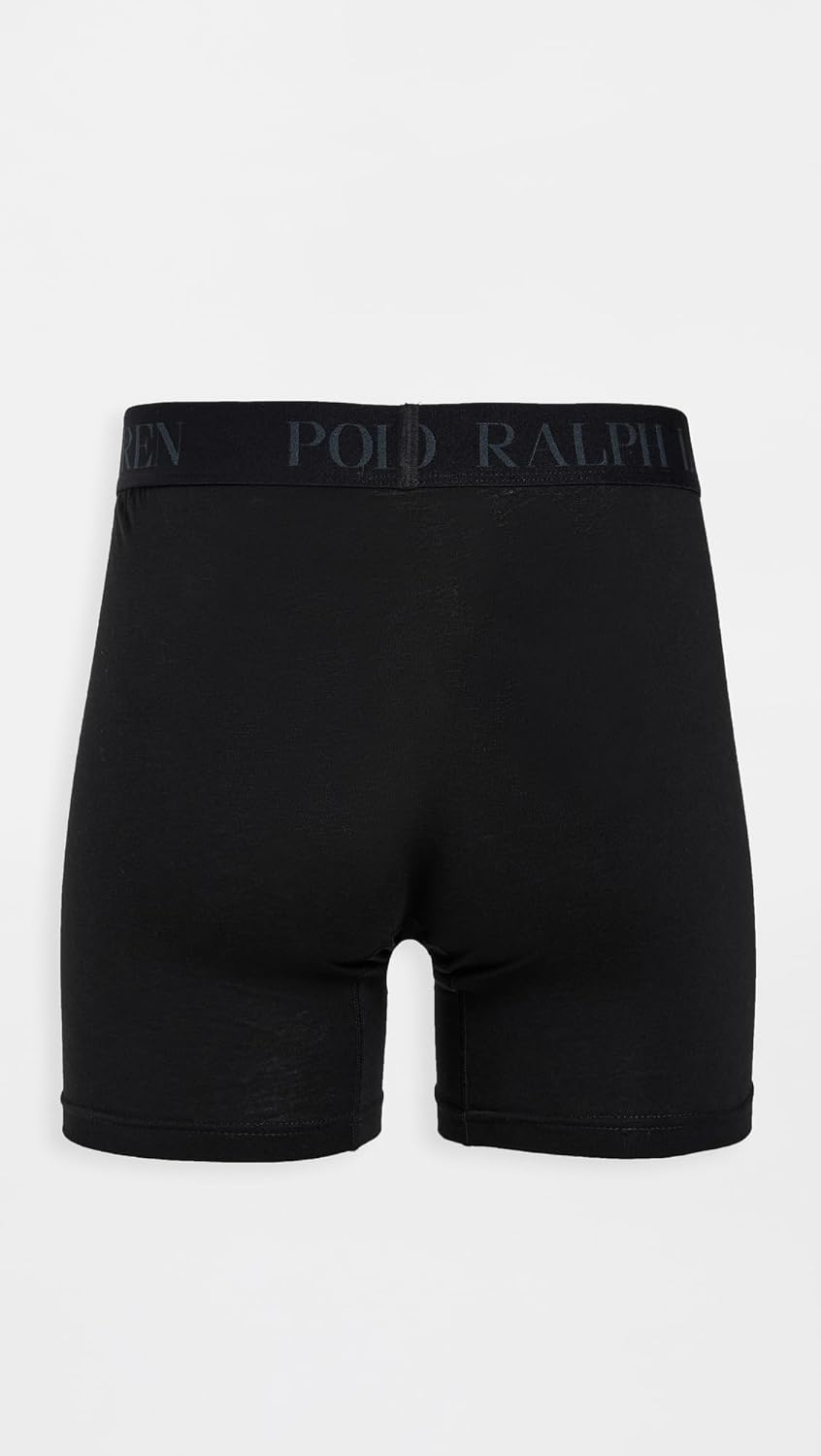 Polo Ralph Lauren Нижнее белье Мужские 4D Flex Хлопковые Модальные Трусы-боксеры 3 шт, Polo Black — фото 3