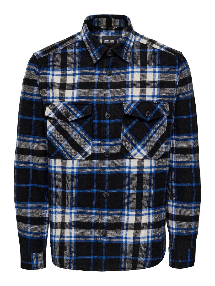 

Клетчатая рубашка Only & Sons Comfort fit Button Up Shirt MILO, черный